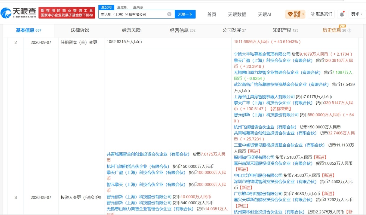黄晓明公司、蓝思科技等入股擎天租科技